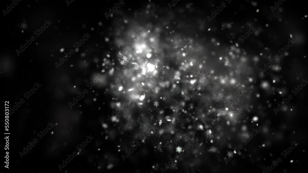 Snowflakes and Frost Particles Loop Background Snowflakes and Frost Particles Loop Background