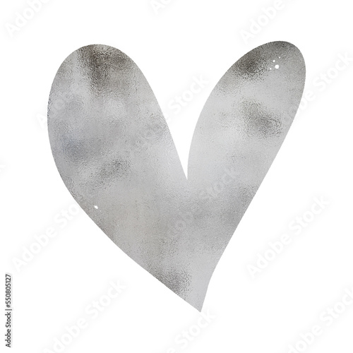 Silver Glowing Heart