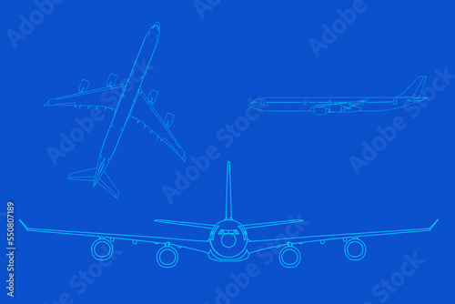 Avión de línea cuatrimotor a340