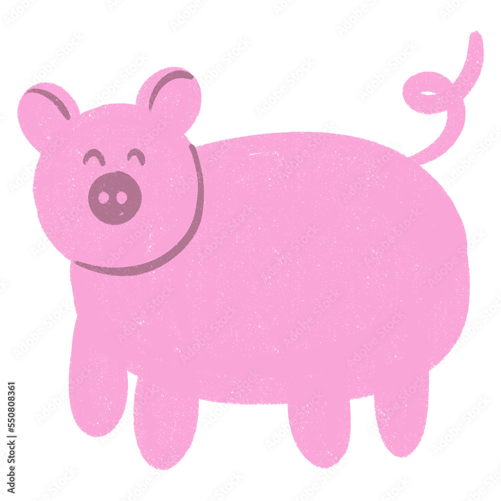 Pig hand drawn icon design illustration elements. Pig hand drawn icon design illustration elements.