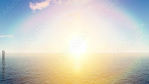 Time-lapse photography of sun rising on the lake
