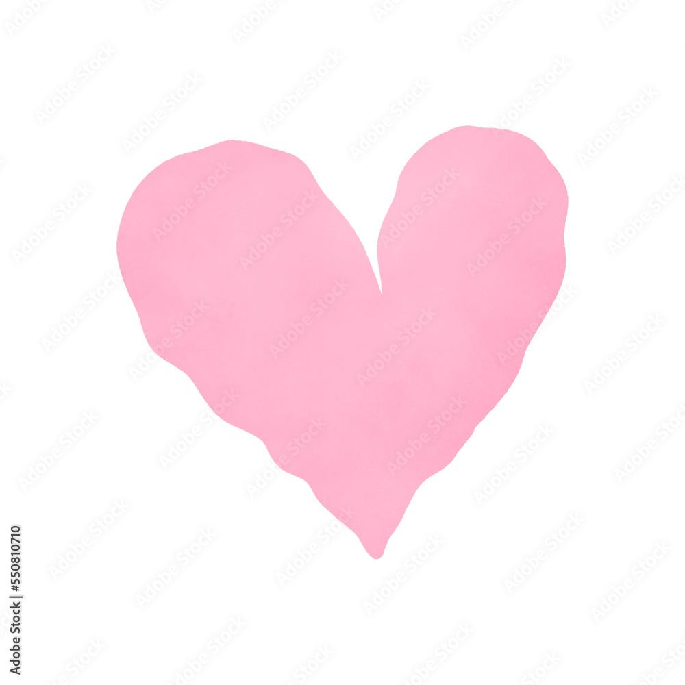 Pastel Pink Watercolor Heart