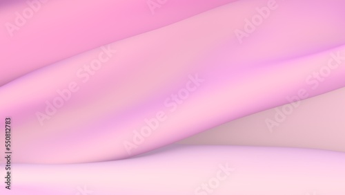 Fabric pink background with folds, Abstract pink background, silk fabric. 3D render.