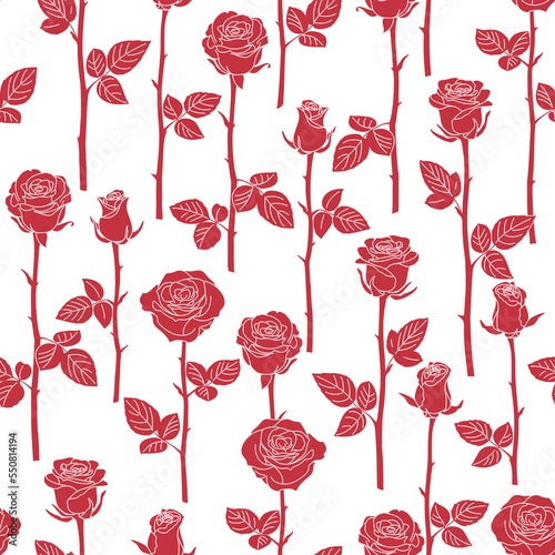 Roses graphic design seamless pattern
