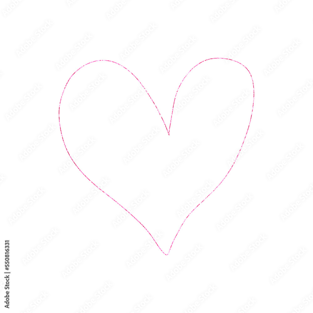 Pink Glitter Heart Line