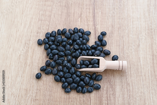Black soybean seeds (kacang kedelai hitam), food ingredients 