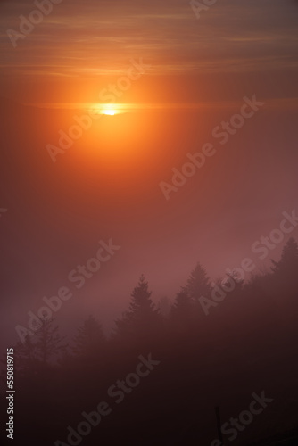 Lever de soleil sur les Vosges