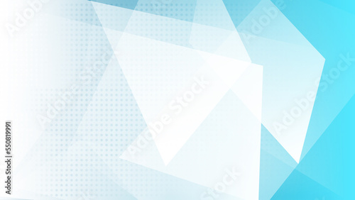 Abstract creative geometric shape light and shade blue background illustration.