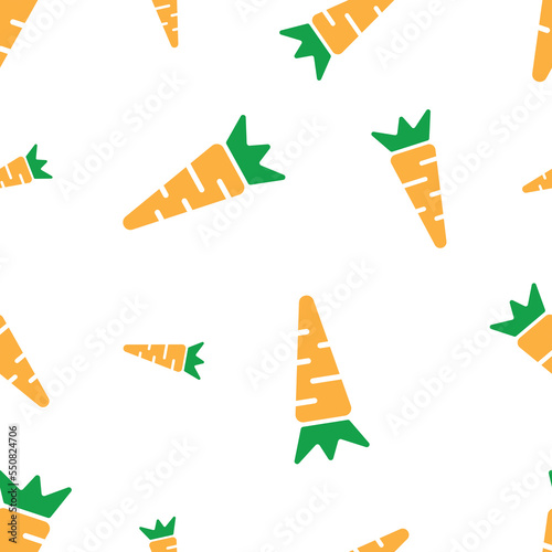 Seamless patterns with carrot icon