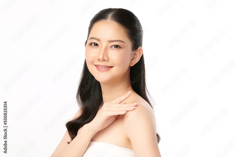 Beautiful young asian woman with clean fresh skin on white background, Face care, Facial treatment, Cosmetology, beauty and spa, Asian women portrait. Beautiful young asian woman with clean fresh skin on white background, Face care, Facial treatment, Cosmetology, beauty and spa, Asian women portrait.