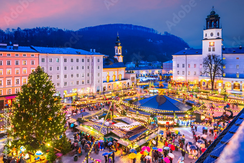 Salzburg, Austria - Christkindlmarkt, Christmas Market photo