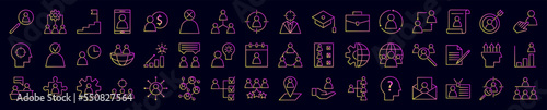Head hunting nolan icons collection vector illustration design