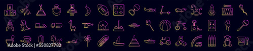 Toys nolan icons collection vector illustration design