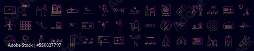 Airport nolan icons collection vector illustration design