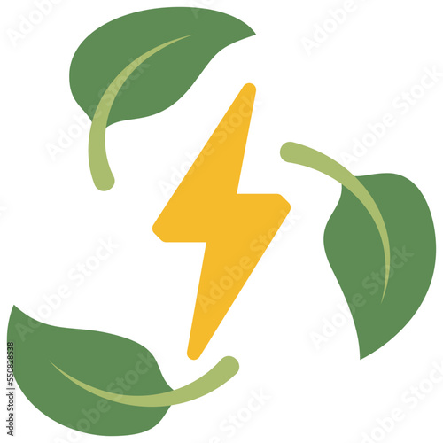 green energy flat icon