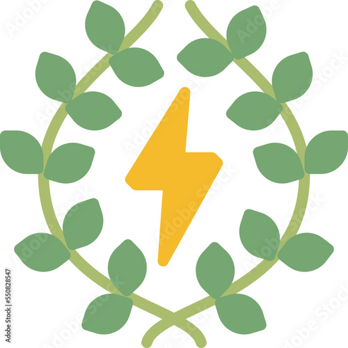 green power flat icon