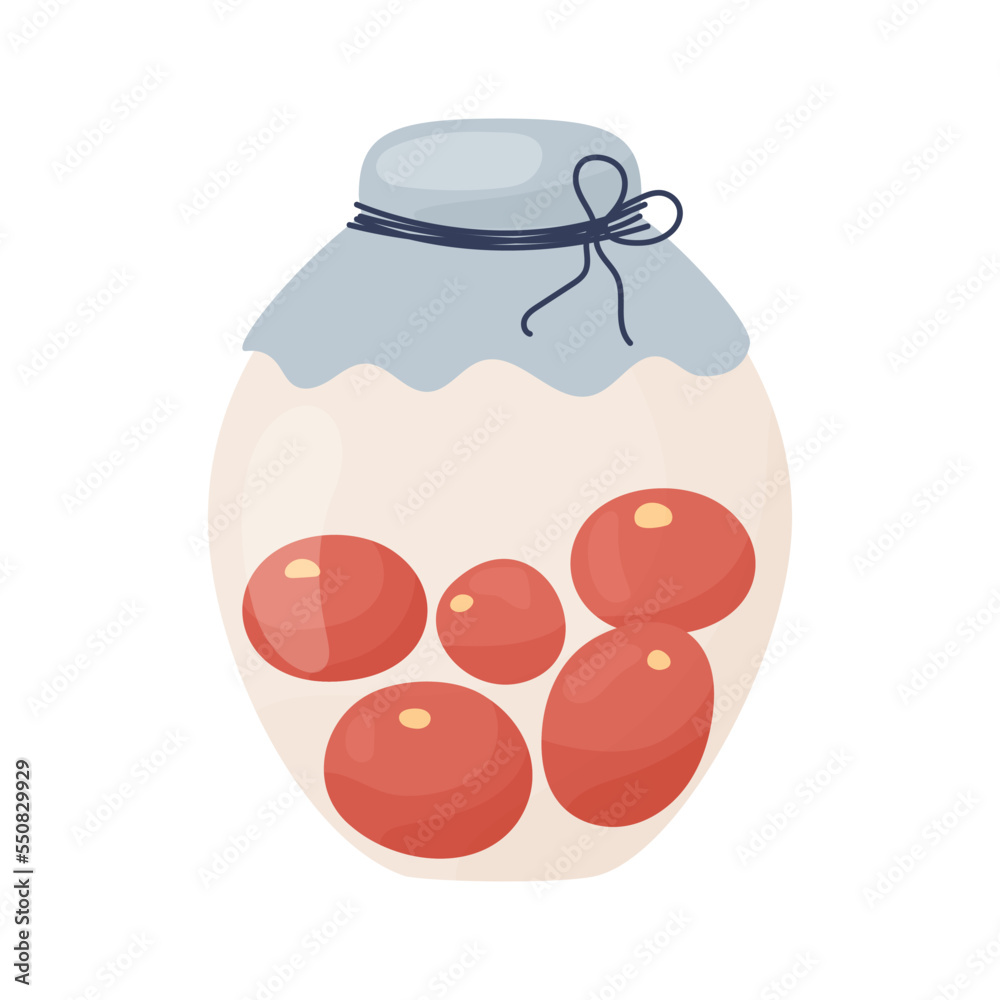 glass jar with preserved tomato glass jar with preserved tomato