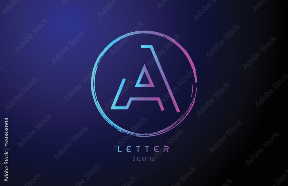 alphabet A letter logo grunge blue pink logo icon design template alphabet A letter logo grunge blue pink logo icon design template