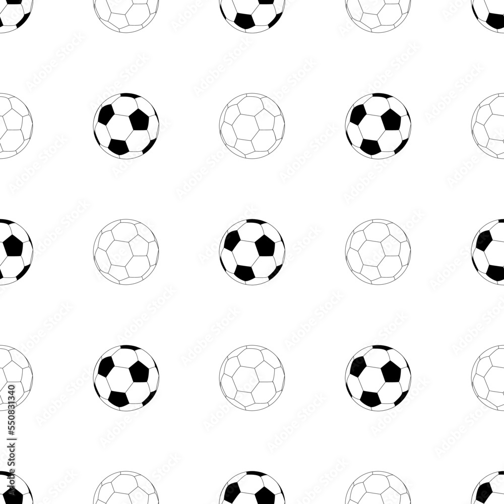 Seamless patterns from a soccer ball. Black and white. Vector illustration. eps10 Seamless patterns from a soccer ball. Black and white. Vector illustration. eps10