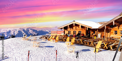 Almhütte, Zillertal, Skifahren, Österreich  photo