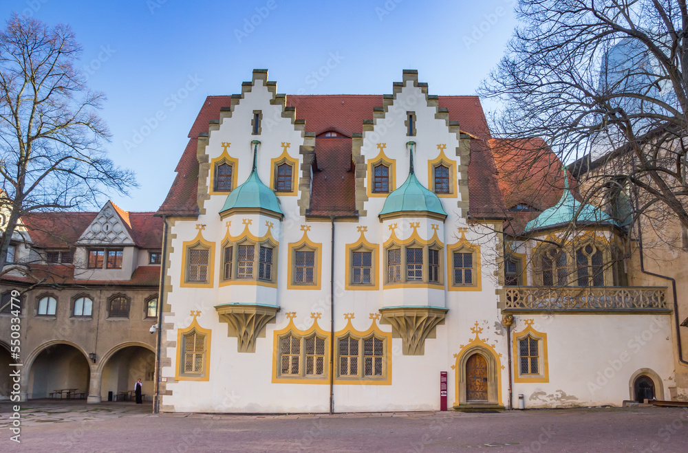 Historic Moritzburg castle in the center of Halle, Germany