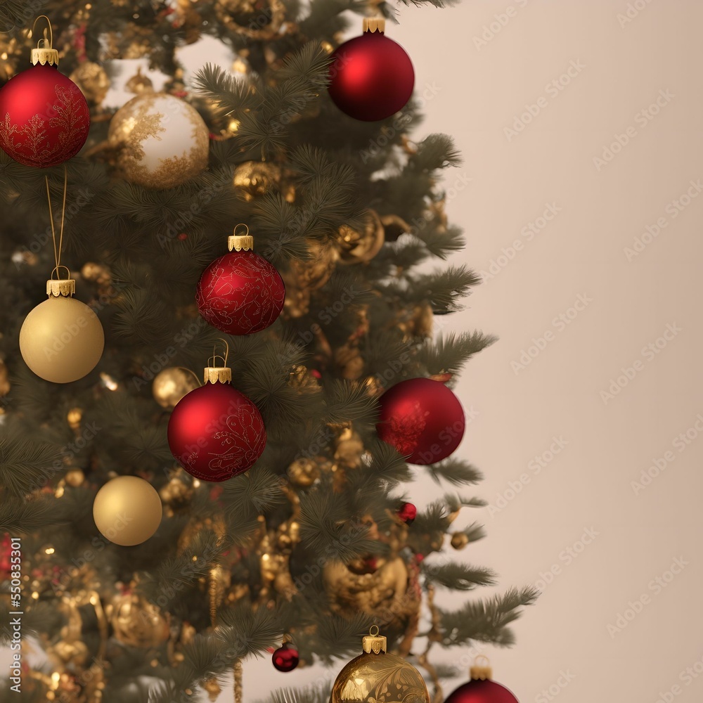 christmas tree with baubles