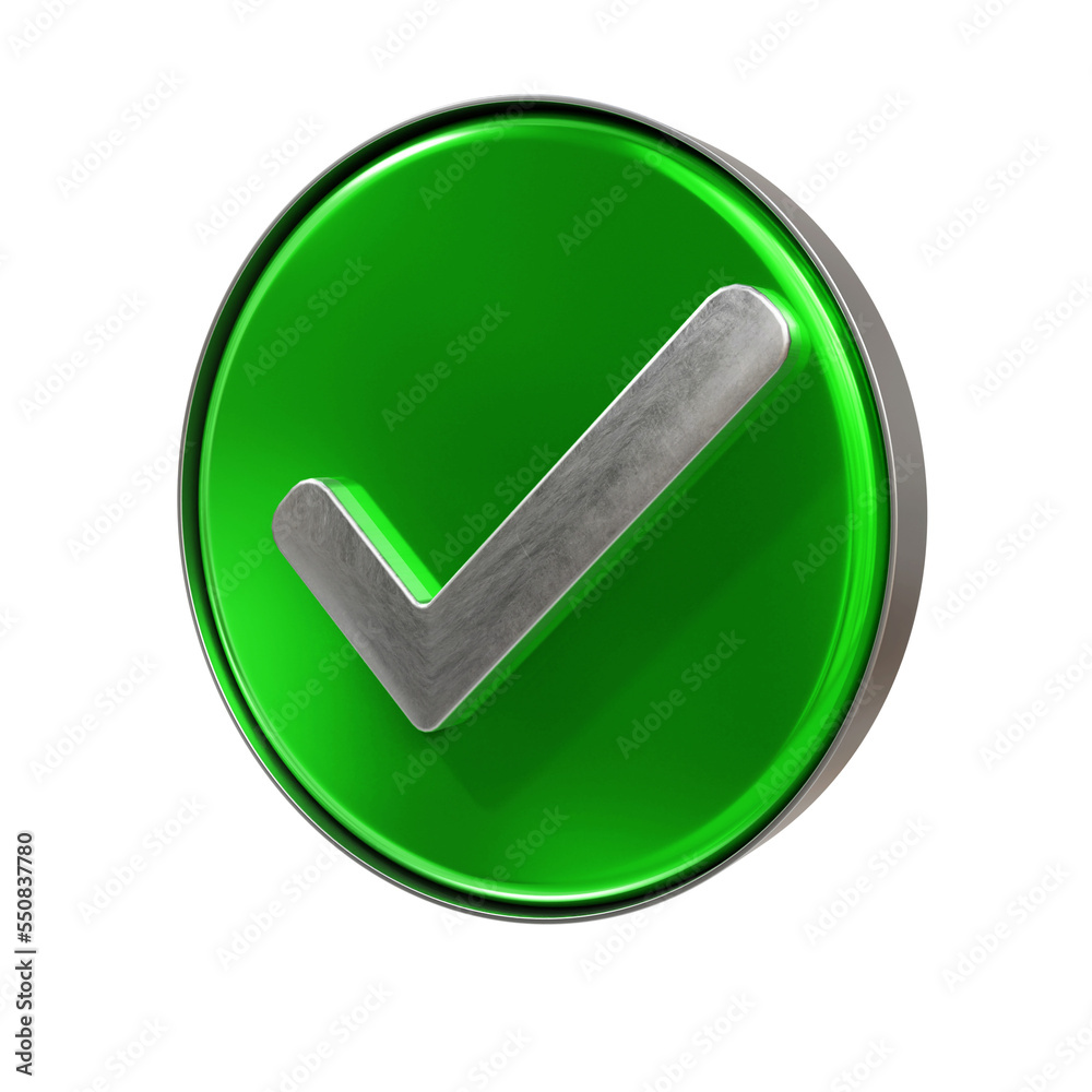 green circle check correct approve symbol icon 3d render design green circle check correct approve symbol icon 3d render design