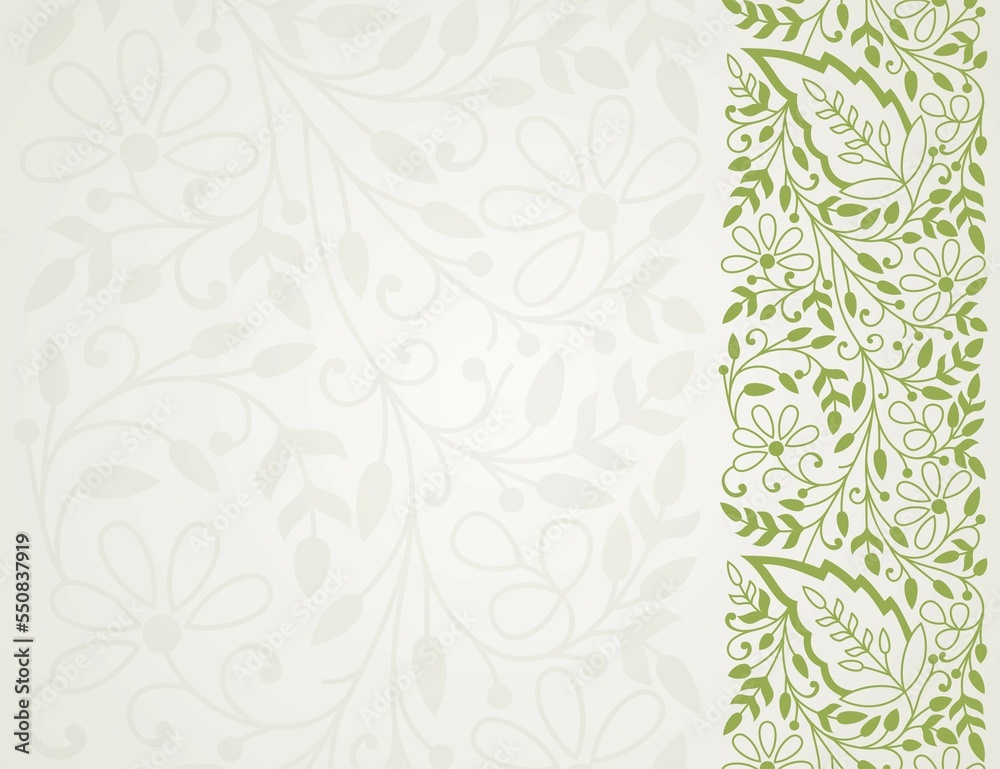 Fototapeta premium wedding card design, traditional paisley floral pattern , royal India 