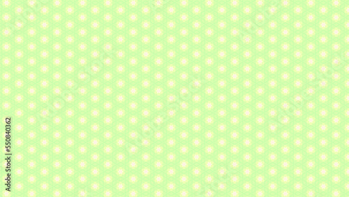 平成レトロな六芒星のパターン 黄緑色 16：9