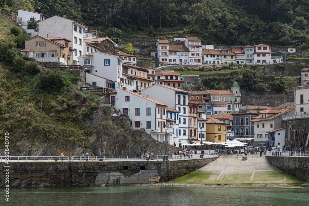 CUDILLERO, SPAIN-AUGUST 10, 2021: Cudillero village (AKA Pixueto), Asturias, Spain