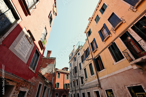 Building landscape street of Venice, Italy.