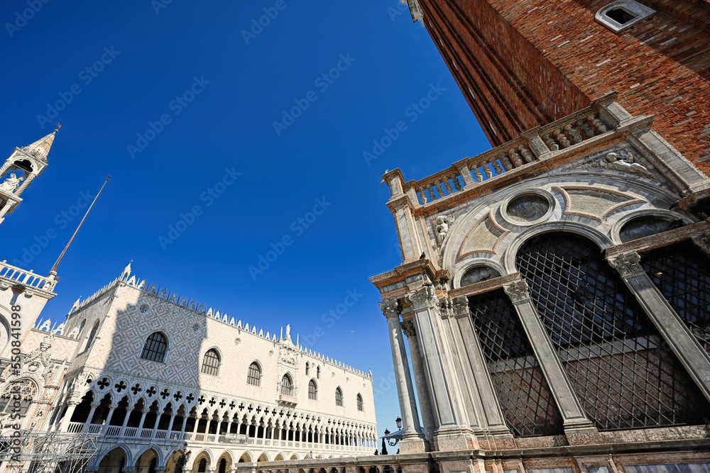 San Marco square with campanile and Saint Mark's Basilica in Venice, Italy