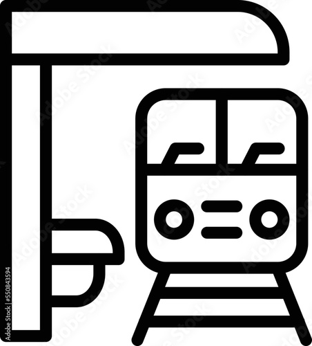 Train platform Vector Icon Design Illustration