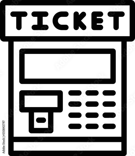 Ticket machine Vector Icon Design Illustration