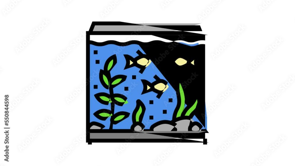 saltwater aquarium fish color icon animation saltwater aquarium fish color icon animation