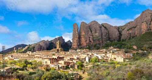 Fotografie Aguero village, Huesca province, Aragon in Spain