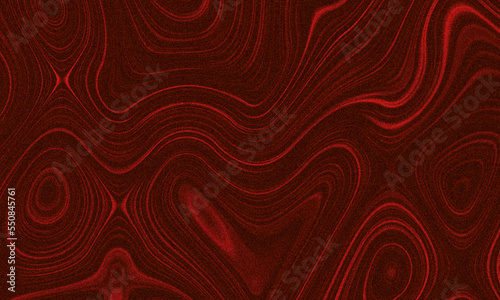 Red liquify marble texture. Digital blurred red background with spread liquify flow for design. Unique abstract liquified design. Mixture of acrylic paints, Beautiful stains of liquid nail lacquers.