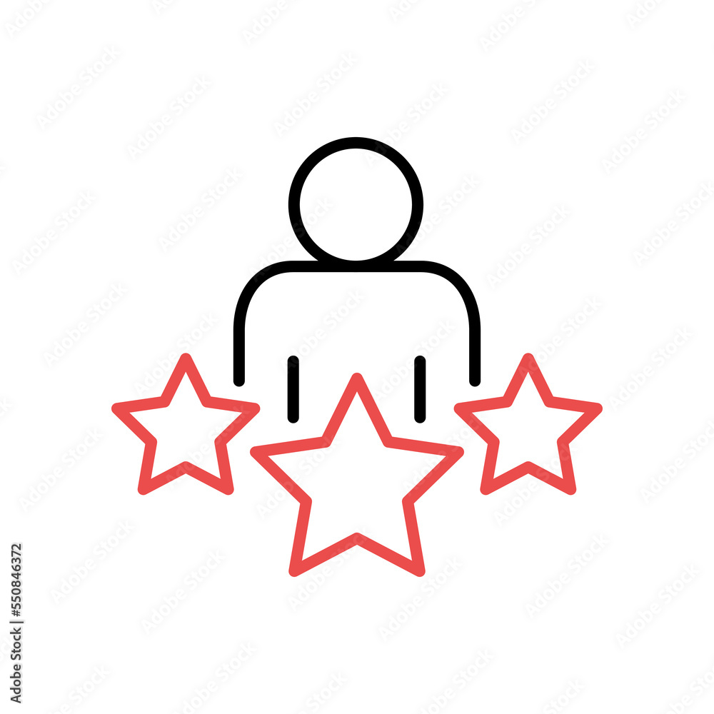 People with stars icon. Popular celebrity line symbol. People with stars icon. Popular celebrity line symbol.