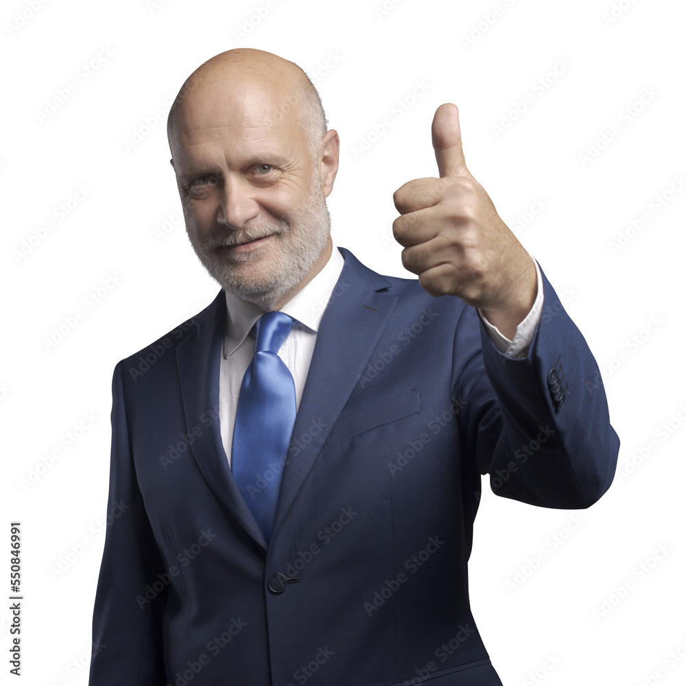 PNG file no background Corporate businessman giving a thumbs up PNG file no background Corporate businessman giving a thumbs up