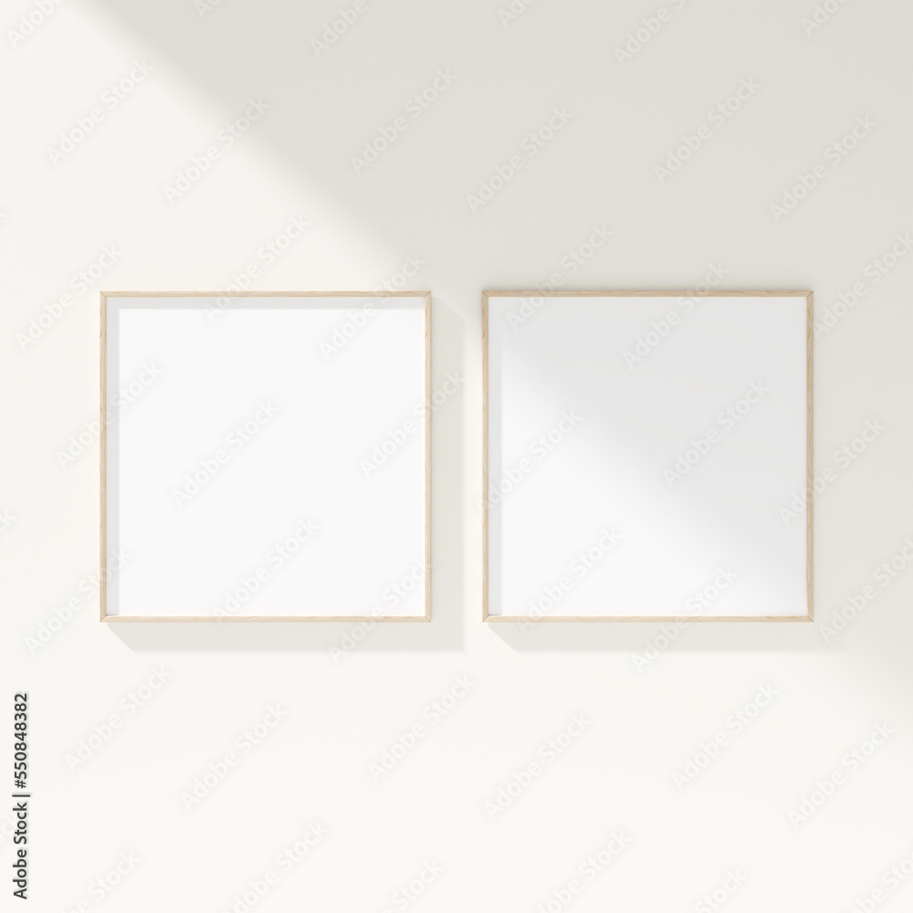 Minimal frame mockup on white wall. Poster mockup. Clean, modern, minimal frame. 3d rendering. Minimal frame mockup on white wall. Poster mockup. Clean, modern, minimal frame. 3d rendering.