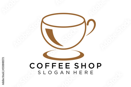Coffee logotype. Minimalist coffee logo concept, fit for caffe, restaurant, packaging and coffee business. Illustration vector logo.