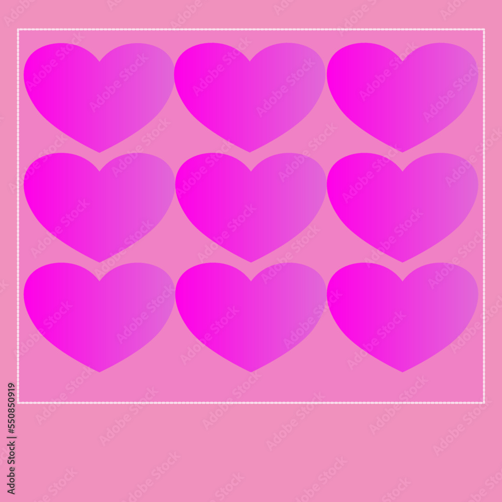 pink valentine hearts