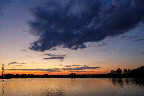 Sunset in the Danube Delta at Mila 23 Romania