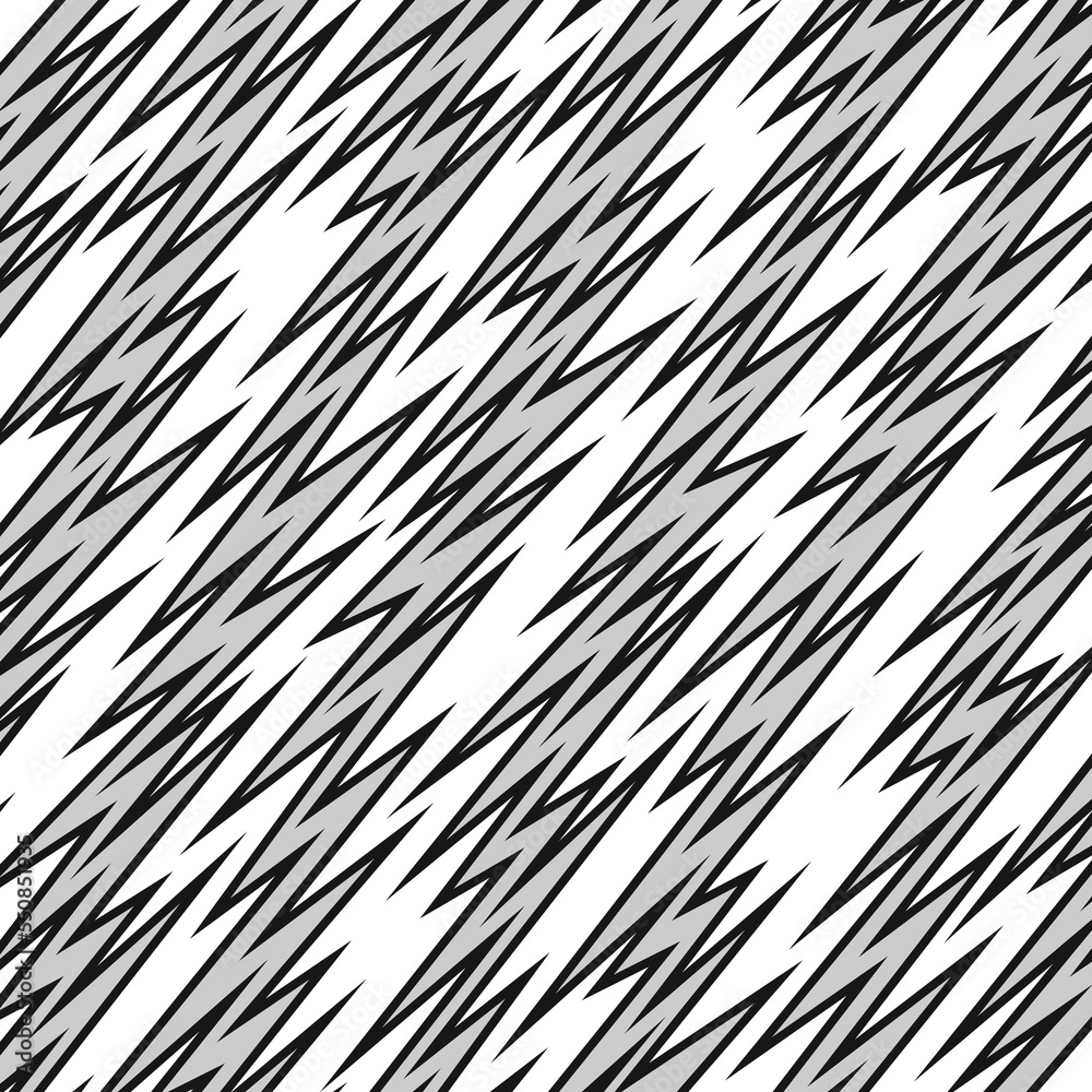 Abstract background with gradient diagonal zigzag lines pattern. Stroked zigzag lines