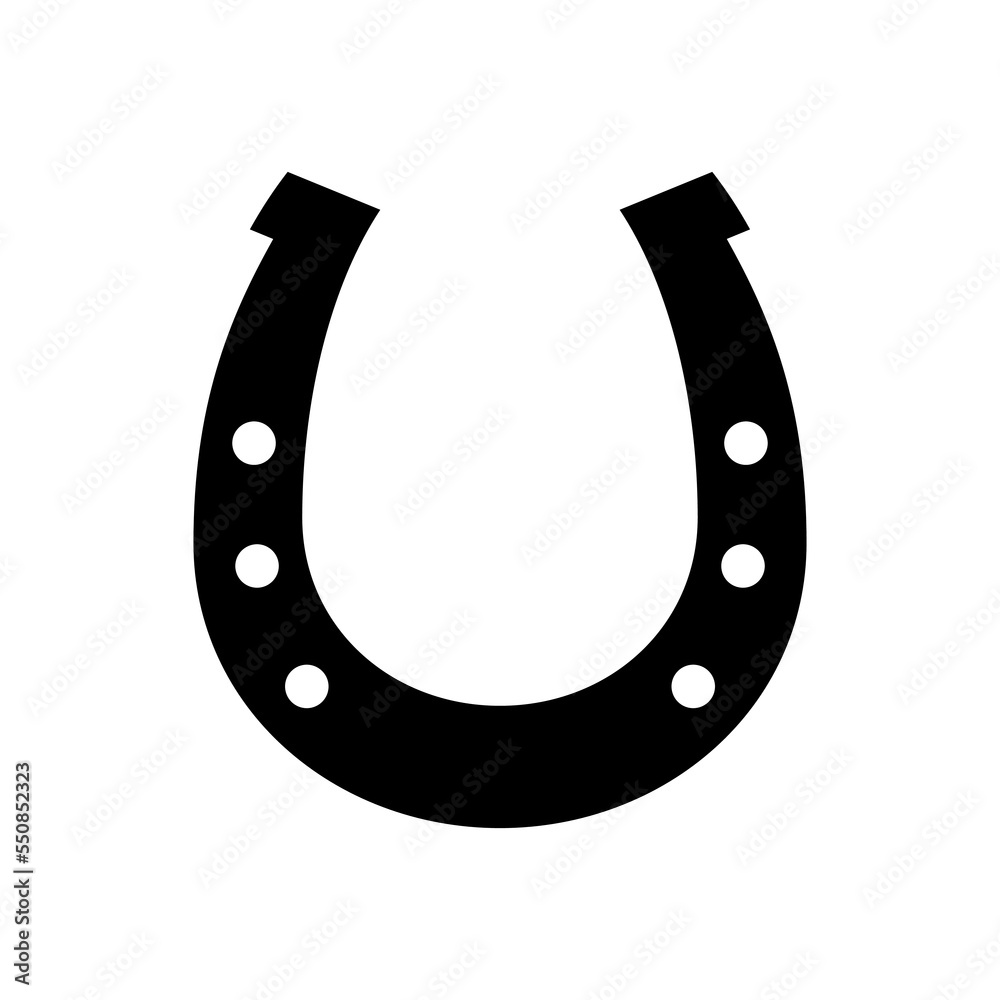 Horseshoe icon. Horseshoe shape. Luck symbol isolated. Vector illustration. Horseshoe icon. Horseshoe shape. Luck symbol isolated. Vector illustration.