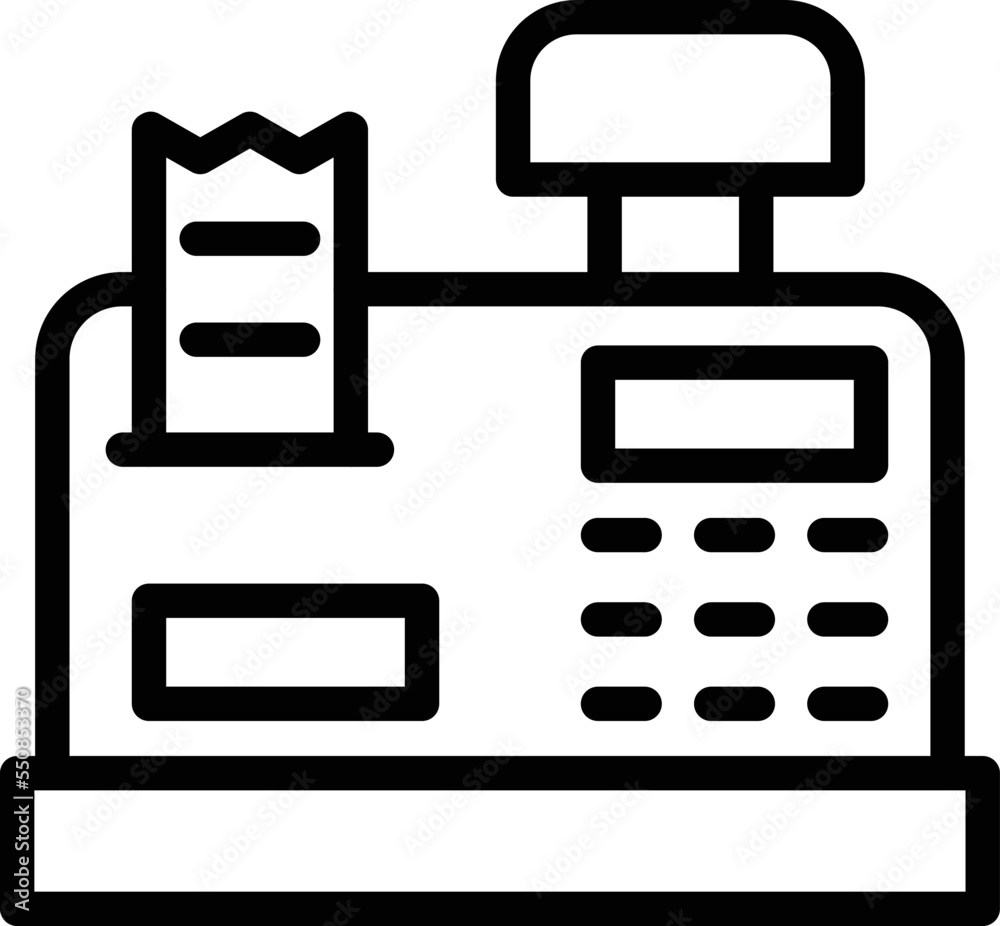 Cashier machine Vector Icon Design Illustration Cashier machine Vector Icon Design Illustration