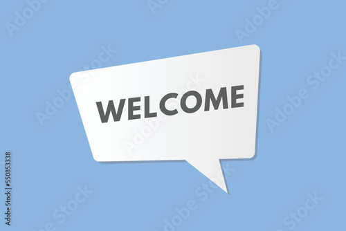 welcome text Button. welcome Sign Icon Label Sticker Web Buttons 