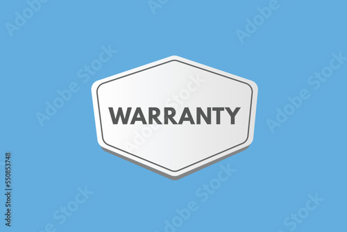 warranty text Button. warranty Sign Icon Label Sticker Web Buttons 