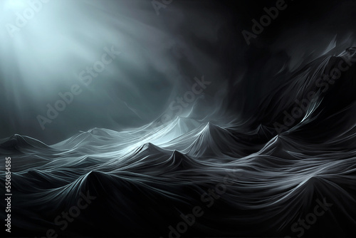 Silver, Gray background texture, different shades of grey, white and dark black , luxury and flowing abstract design 