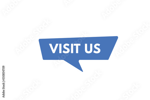 visit us text Button. visit us Sign Icon Label Sticker Web Buttons
